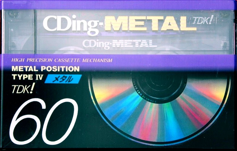 Compact Cassette TDK CDing Metal 60 "CDM-60A" Type IV Metal 1993 Japan