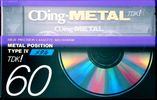 Compact Cassette TDK CDing Metal 60 "CDM-60A" Type IV Metal 1993 Japan