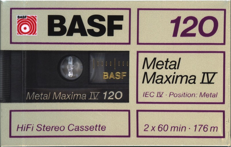 Compact Cassette BASF Metal Maxima IV 120 Type IV Metal 1988 Europe