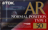 Compact Cassette TDK AR 50 "AR-50R" Type I Normal 1992 Japan