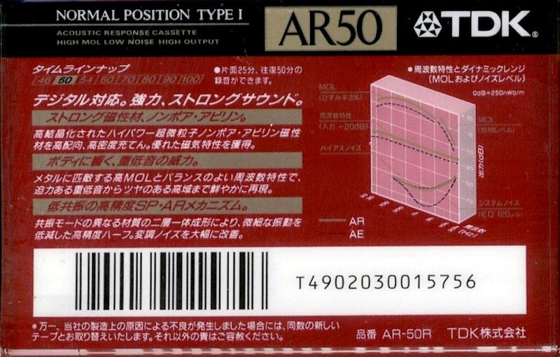 Compact Cassette: TDK  - AR 50