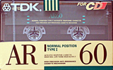 Compact Cassette TDK AR 60 "AR-60M" Type I Normal 1990 Japan