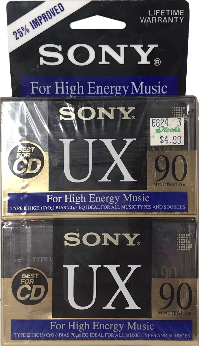 Soft Pack Sony UX 90 Type II Chrome 1992 North America