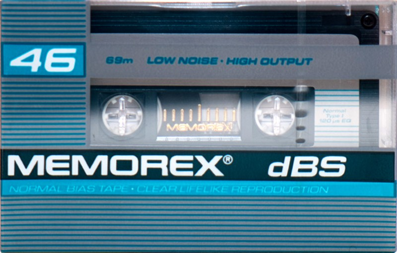 Compact Cassette Memorex dBS 46 Type I Normal 1987 Europe
