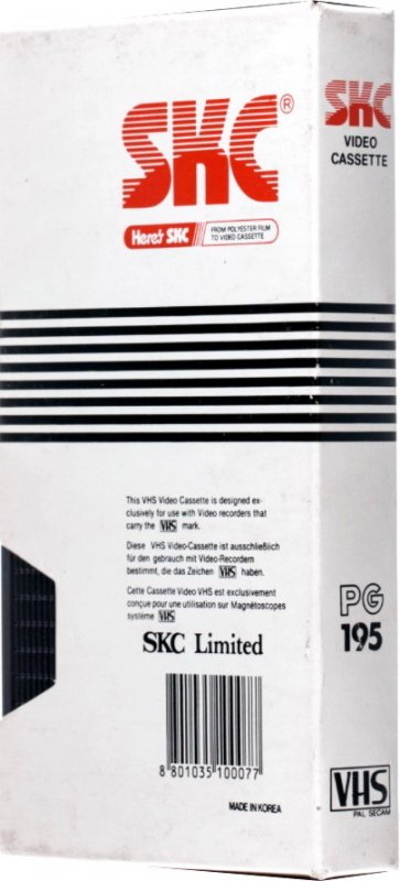 VHS, Video Home System SKC PG 195 Type I Normal 1990 Europe