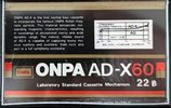 Compact Cassette ONPA AD-X 60 Type I Normal 1989 Thailand