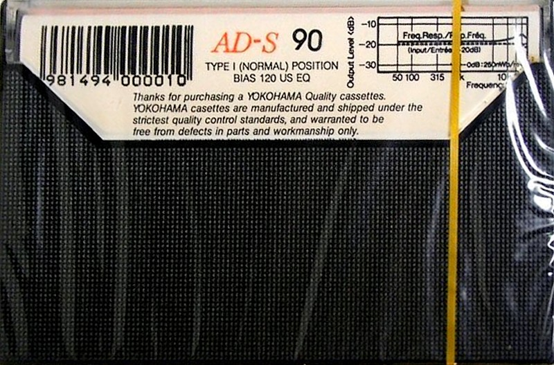 Compact Cassette Yokohama 90 "ADS / AD-S" Type I Normal 1985 Japan