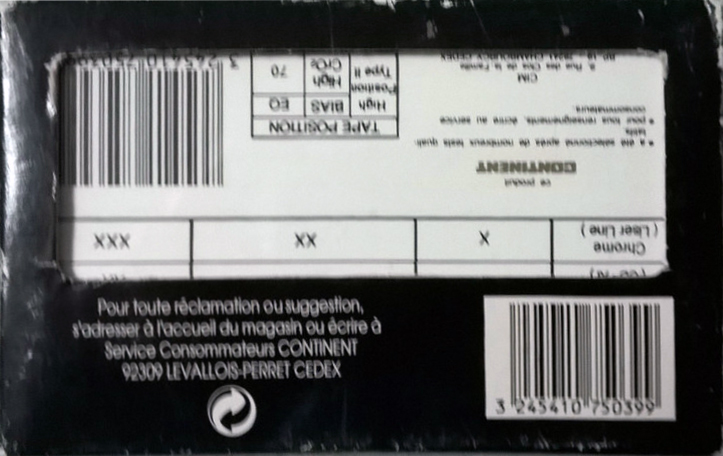 2 pack Continent / Continente 60 "Laser Line" Type II Chrome France