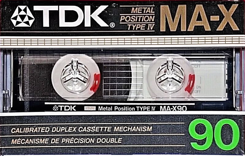 Compact Cassette TDK MA-X 90 Type IV Metal 1986 North America
