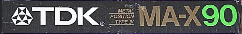 Compact Cassette TDK MA-X 90 Type IV Metal 1986 North America