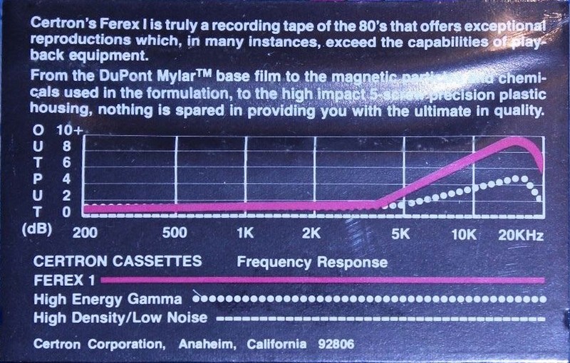 Compact Cassette: Unknown Certron - Ferex I 60