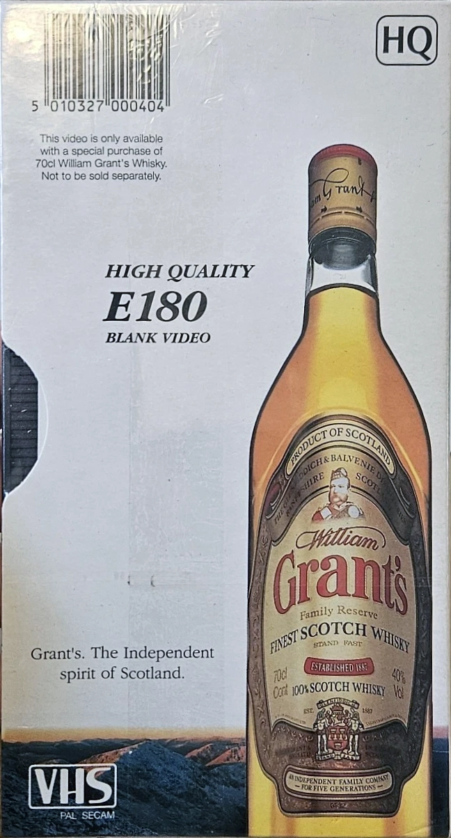 VHS, Video Home System Grant's 180 Type I Normal UK