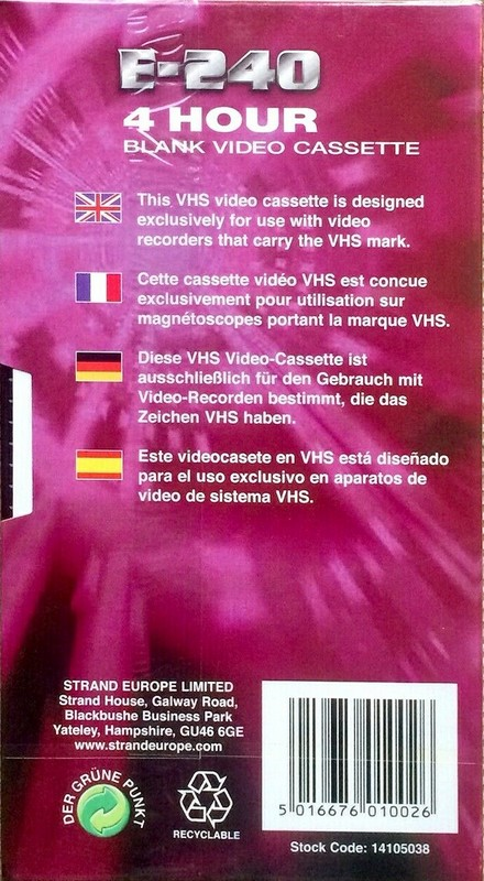 VHS, Video Home System Mr. Video 240 Type I Normal Europe