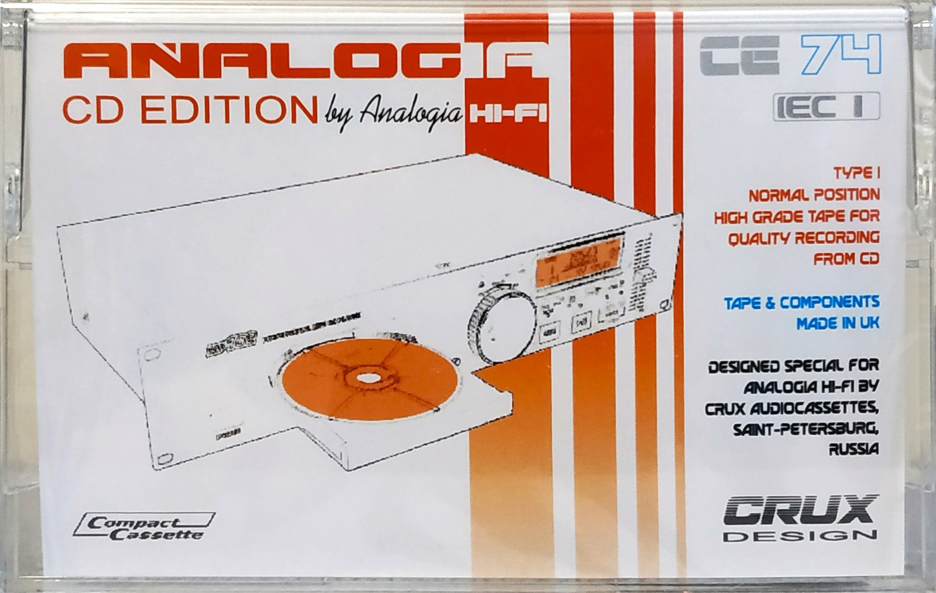 Compact Cassette Analogia CD Edition 74 Type I Normal 2022 Russia