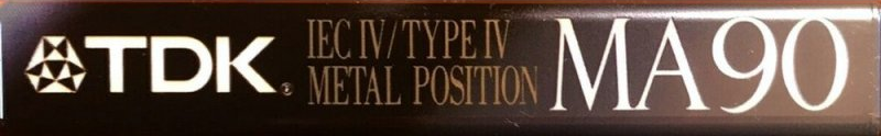Compact Cassette TDK MA 90 "MA-90ET" Type IV Metal 1992 Europe