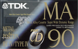 Compact Cassette TDK MA 90 "MA-90ET" Type IV Metal 1992 Europe