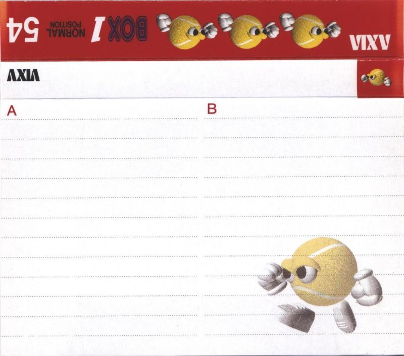 Compact Cassette AXIA Box 1 54 "BOX1A 54" Type I Normal 1995 Japan