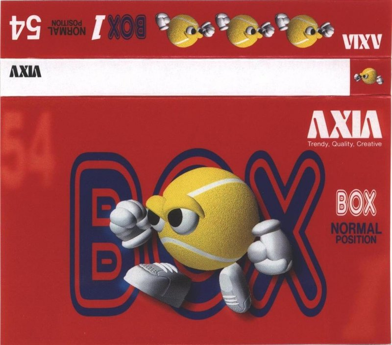 Compact Cassette AXIA Box 1 54 "BOX1A 54" Type I Normal 1995 Japan