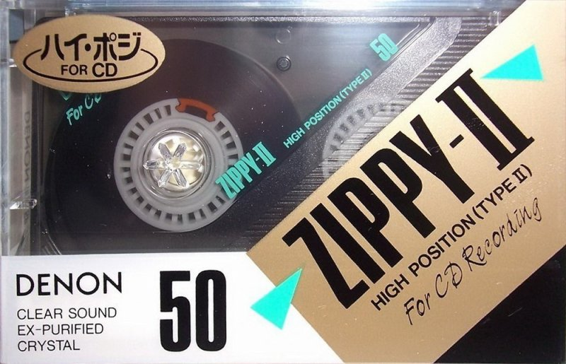 Compact Cassette Denon Zippy-II 50 "ZP2-50" Type II Chrome 1989 Japan
