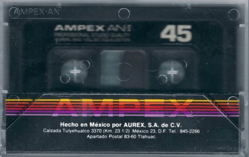 Compact Cassette Ampex AN-I 45 Type I Normal Mexico