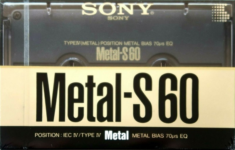 Compact Cassette Sony Metal-S 60 "MTL-60B" Type IV Metal 1989 Europe
