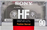 Compact Cassette Sony HF 90 Type I Normal 1988 Europe