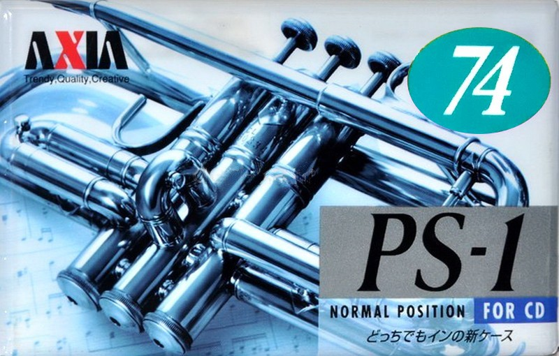 Compact Cassette AXIA PS-I / PS-1 74 "PS1H 74" Type I Normal 1996 Japan