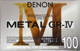 Compact Cassette Denon GR-IV 100 Type IV Metal 1993 Japan