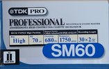 Compact Cassette TDK PRO SM 60 "SM60" Type II Chrome 1997 Thailand