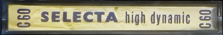Compact Cassette Selecta 60 "high dinamic" Type I Normal Unknown Country