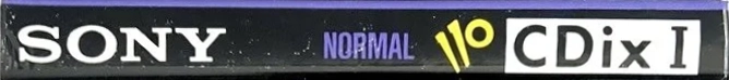 Compact Cassette Sony CDix I 110 "CDIX1 110N" Type I Normal 1990 Japan