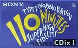 Compact Cassette Sony CDix I 110 "CDIX1 110N" Type I Normal 1990 Japan