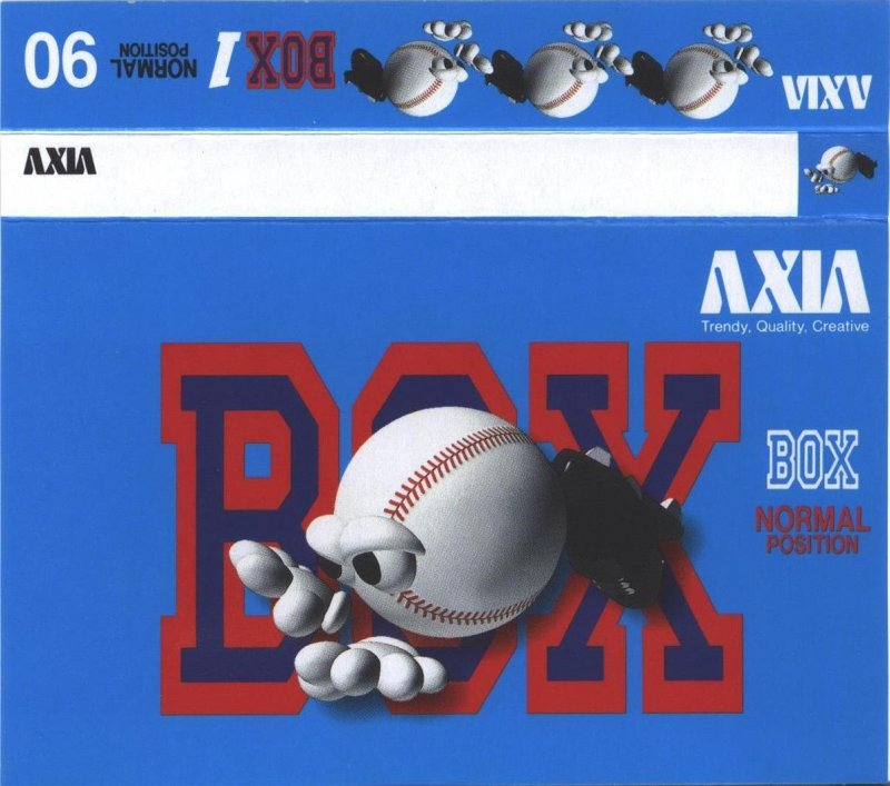 Compact Cassette AXIA Box 1 90 "BOX1A 90" Type I Normal 1995 Japan