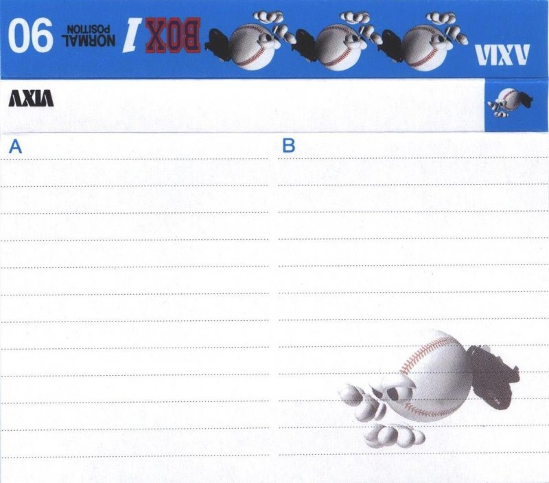 Compact Cassette AXIA Box 1 90 "BOX1A 90" Type I Normal 1995 Japan