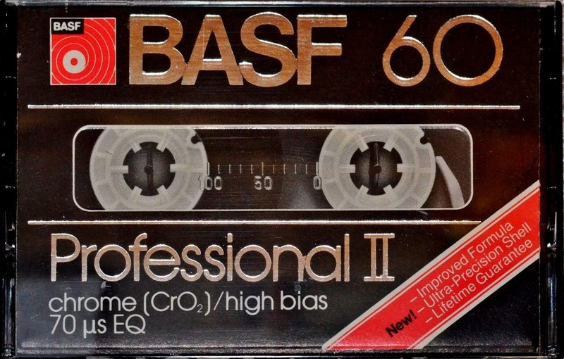 Compact Cassette BASF Professional II 60 Type II Chrome 1980 USA