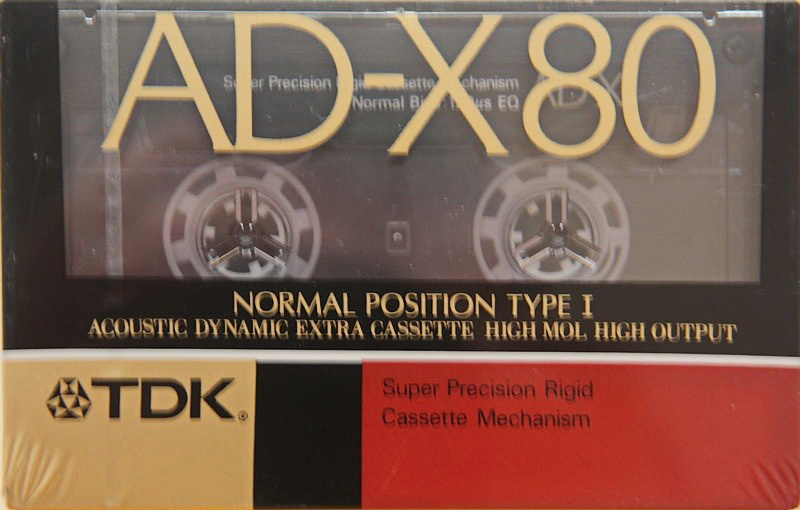 Compact Cassette TDK AD-X 80 "AD-X80K" Type I Normal 1989 Japan