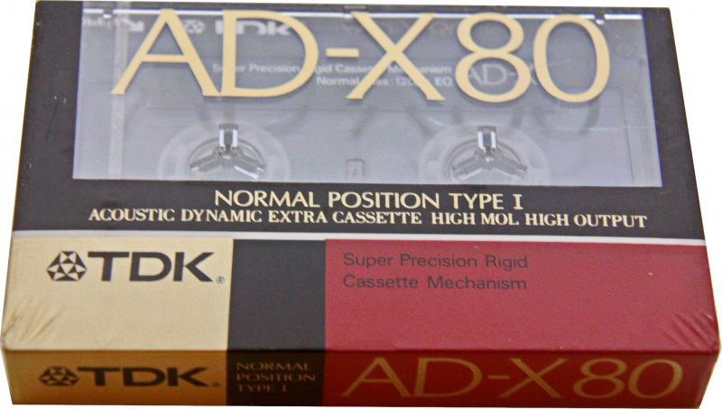 Compact Cassette TDK AD-X 80 "AD-X80K" Type I Normal 1989 Japan