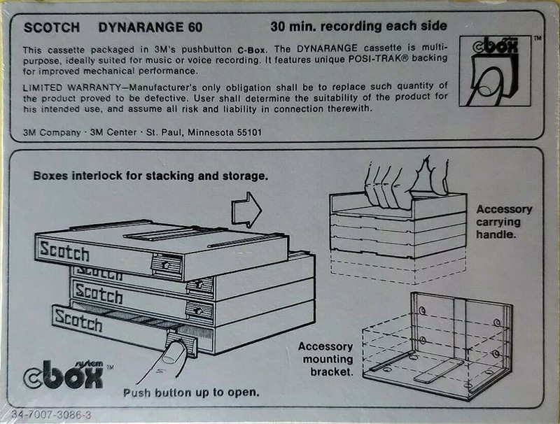 Compact Cassette Scotch Dynarange 60 Type I Normal 1977 USA