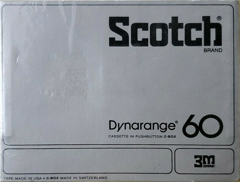 Compact Cassette Scotch Dynarange 60 Type I Normal 1977 USA