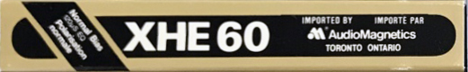Compact Cassette Audio Magnetics XHE 60 Type I Normal 1979 Canada