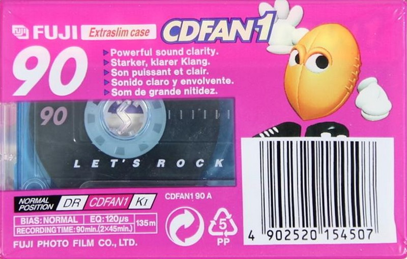 Compact Cassette Fuji CDFAN 90 "CDFAN1 90A" Type I Normal 1998 Europe
