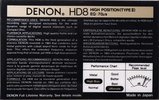 Compact Cassette Denon HD8 60 Type II Chrome 1988 Europe