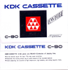 Compact Cassette KDK 90 Type I Normal 1974 Hong Kong