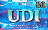 Compact Cassette Maxell UDI / UD1 80 "UD1-80J" Type I Normal 1995 Japan