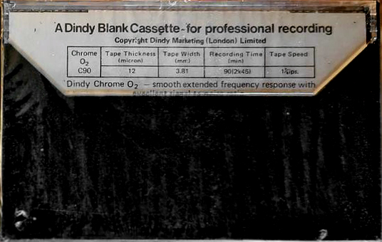 Compact Cassette Dindy 90 Type II Chrome 1978 Australia