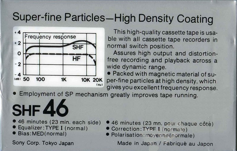 Compact Cassette: Sony  - SHF 46