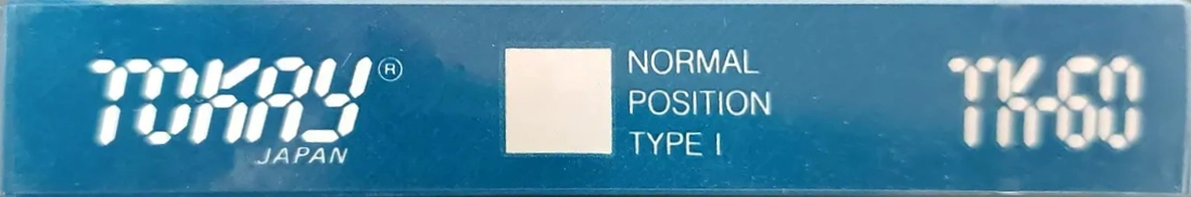 Compact Cassette Tokay 60 "TK" Type I Normal USA