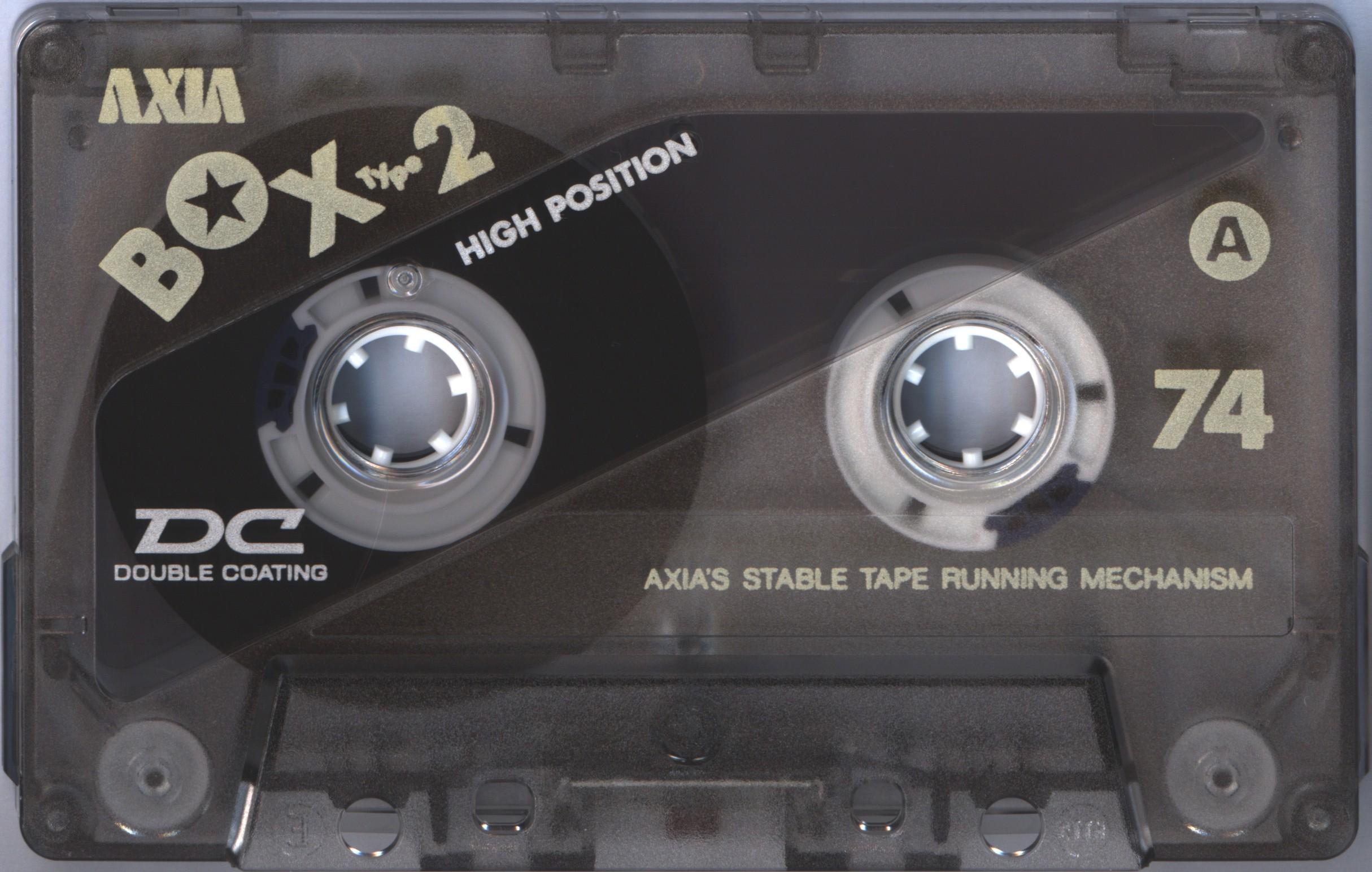 Compact Cassette AXIA Box 2 74 "BOX2A 74" Type II Chrome 1995 Japan