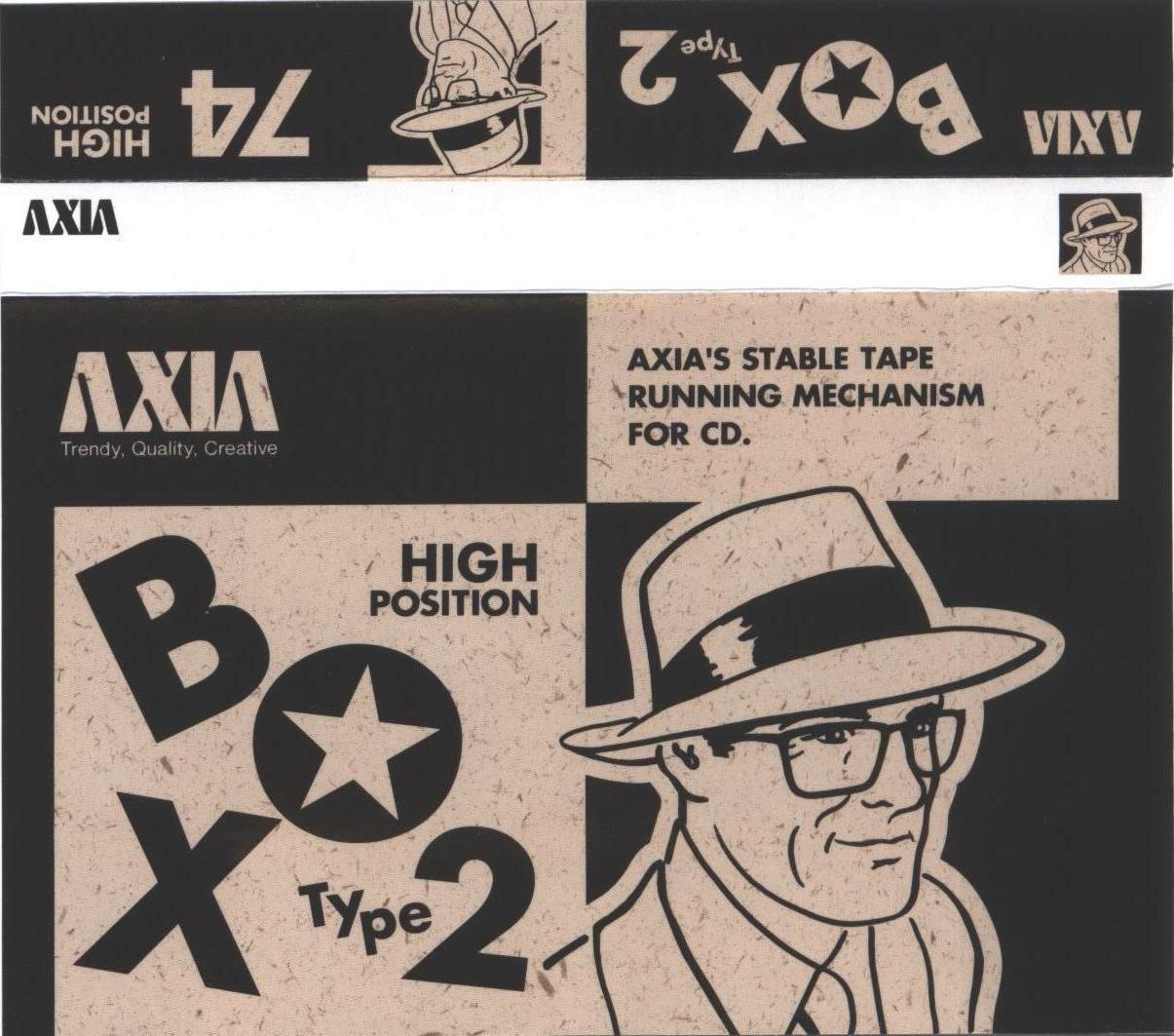 Compact Cassette AXIA Box 2 74 "BOX2A 74" Type II Chrome 1995 Japan