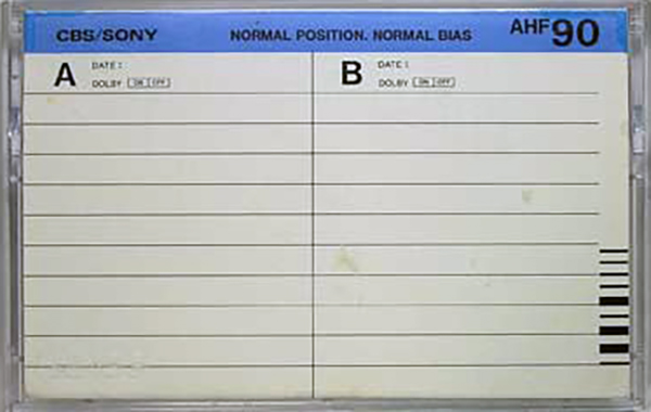 Compact Cassette CBS / Sony AHF 90 Type I Normal 1980 Japan